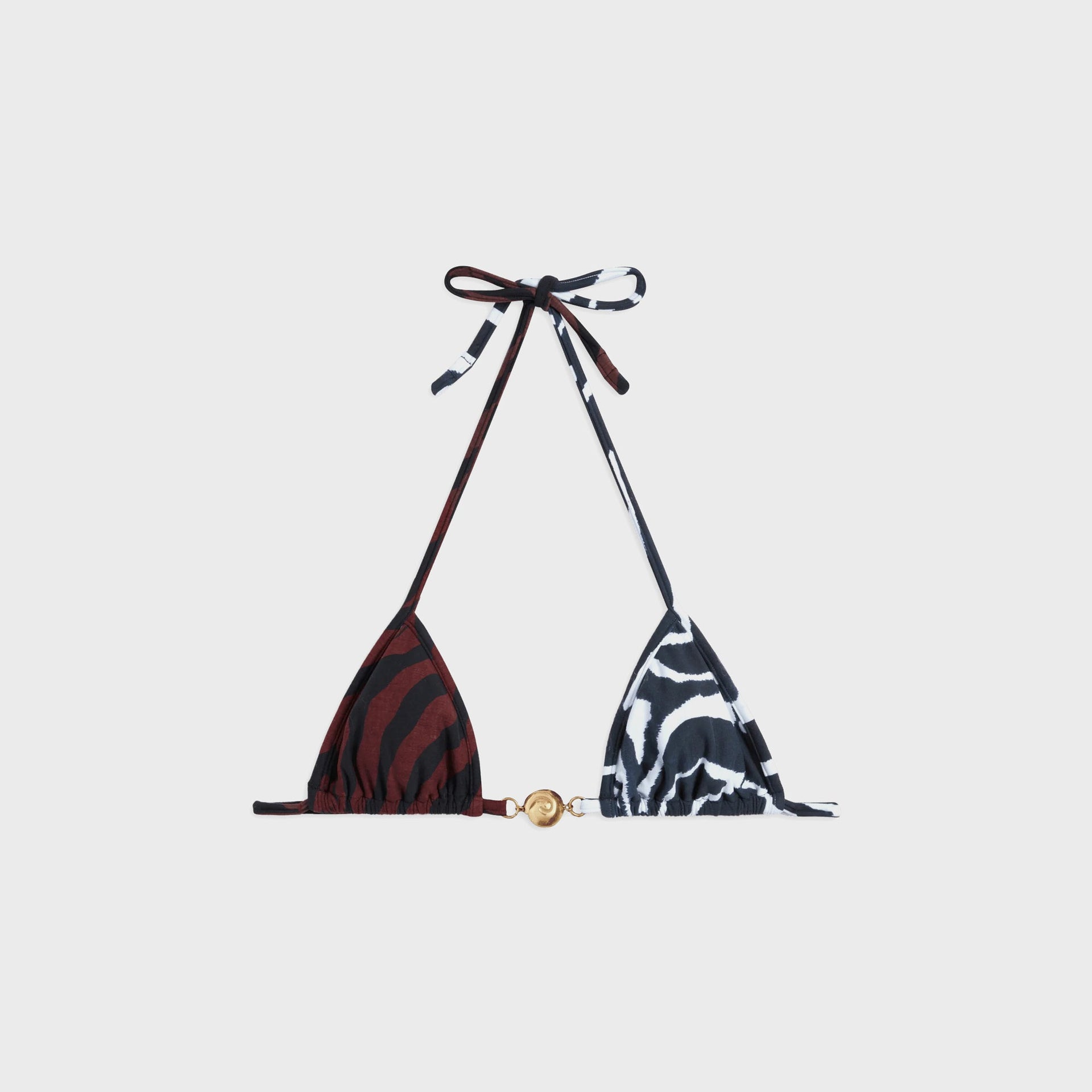 Reina Olga Splash Bikini Top in 2 Tone Print Safari
