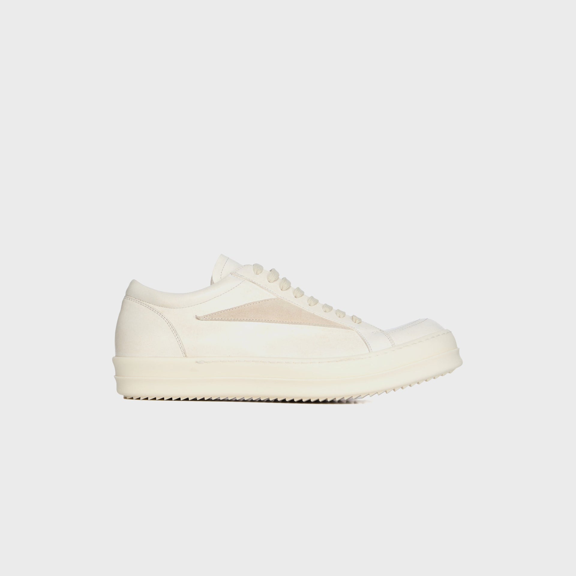 Rick Owens Scarpe In Pelle Vintage  Sneaks - Milk / Milk / Milk