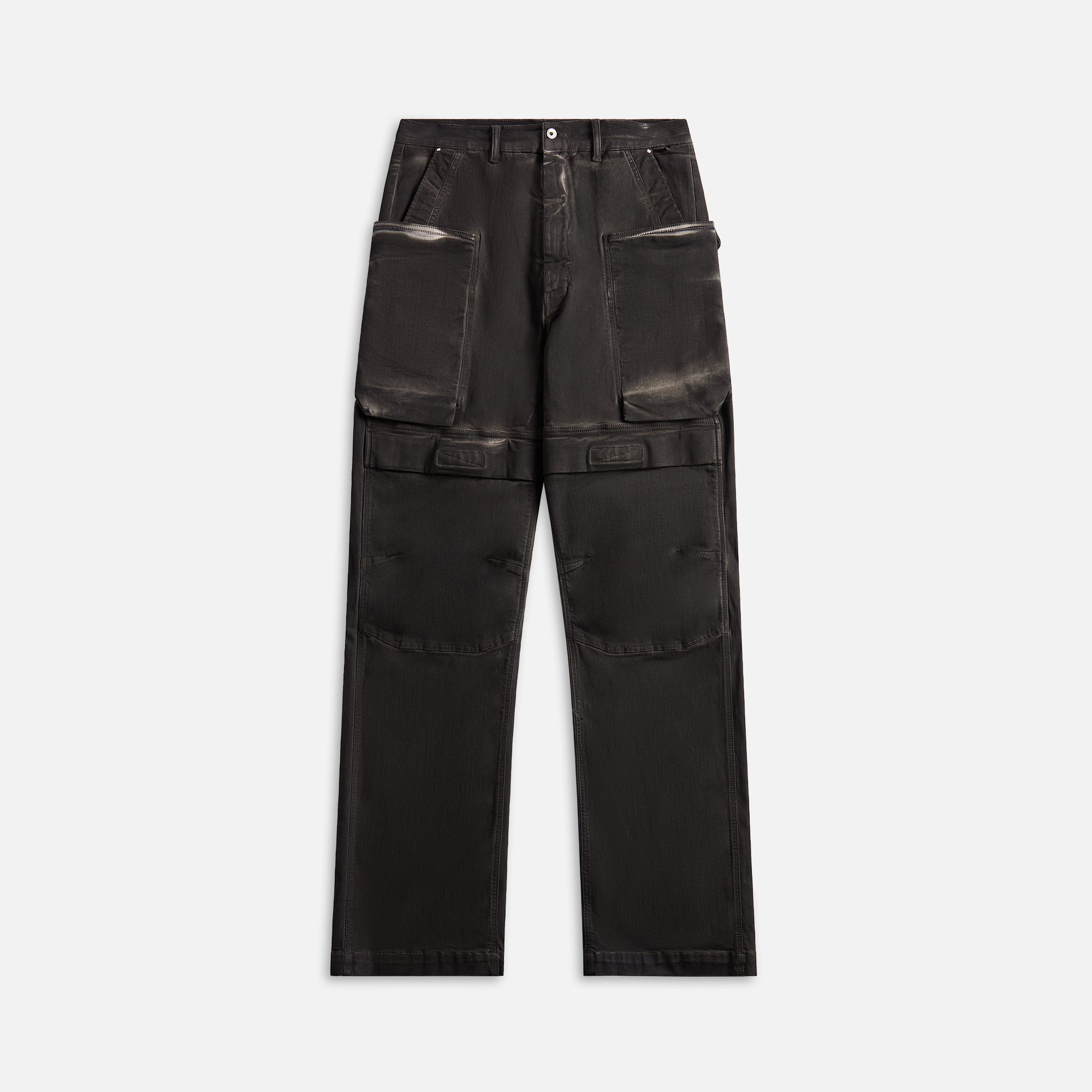 Rick Owens Pantaloni Denim Stefan Cargo - Dark Dust / Black Wax