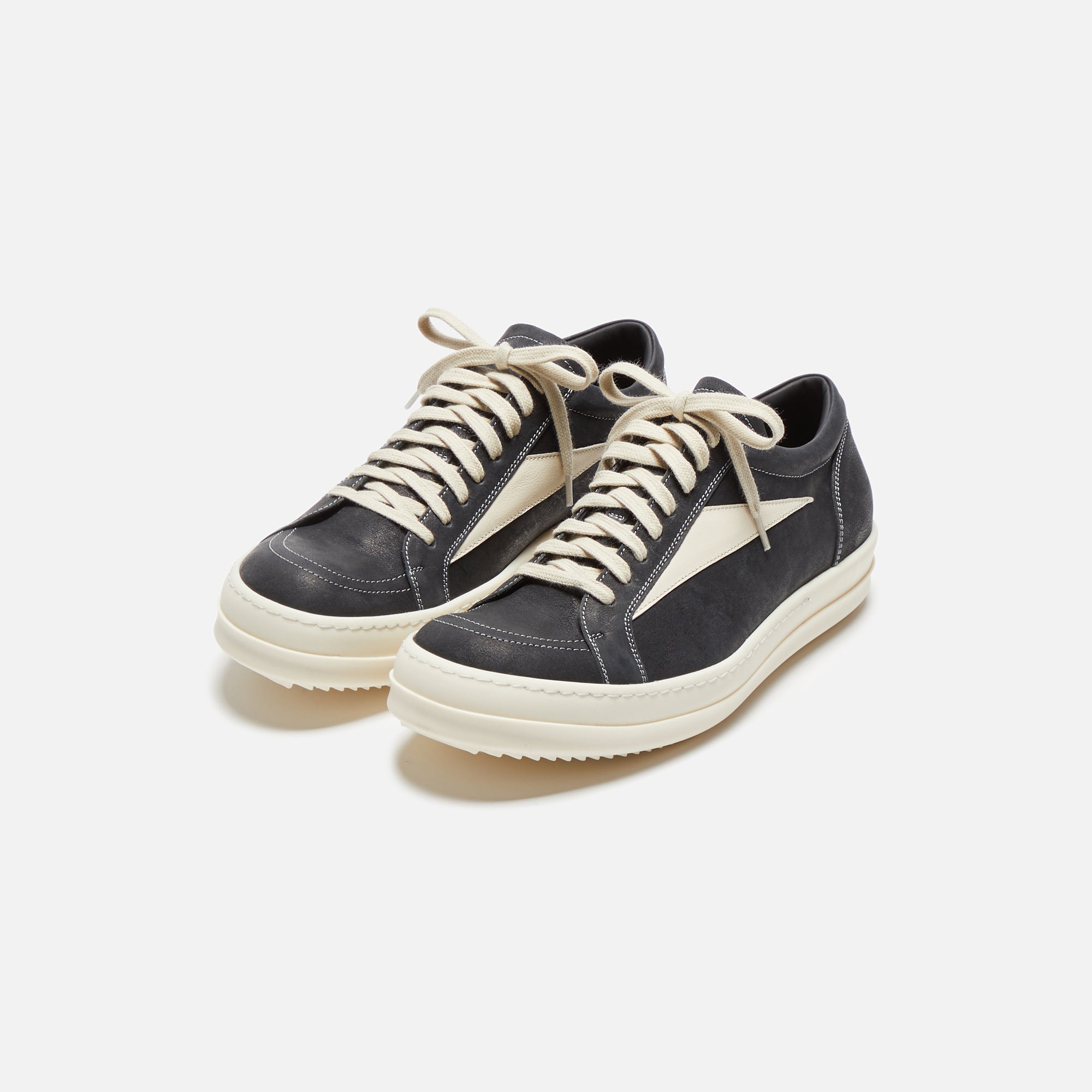 ■Rick Owens■Vintage Sneakers Scarpe in Pelle■スニーカー Rick Owens Scarpe Pelle Vintage Sneakers - Black / Milk