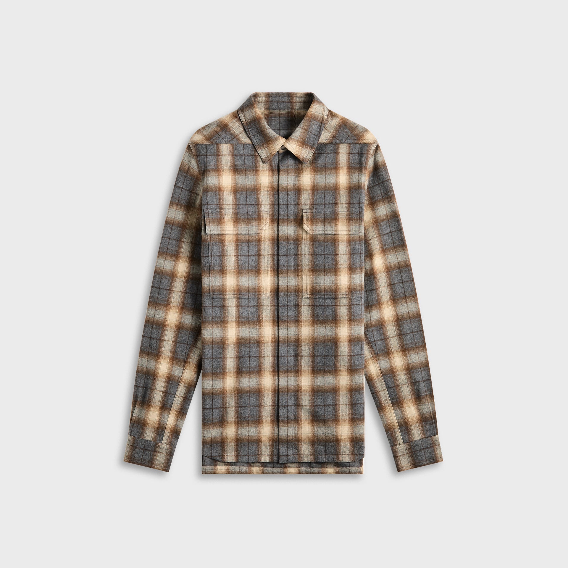 Rick Owens Outershirt - Grey Plaid