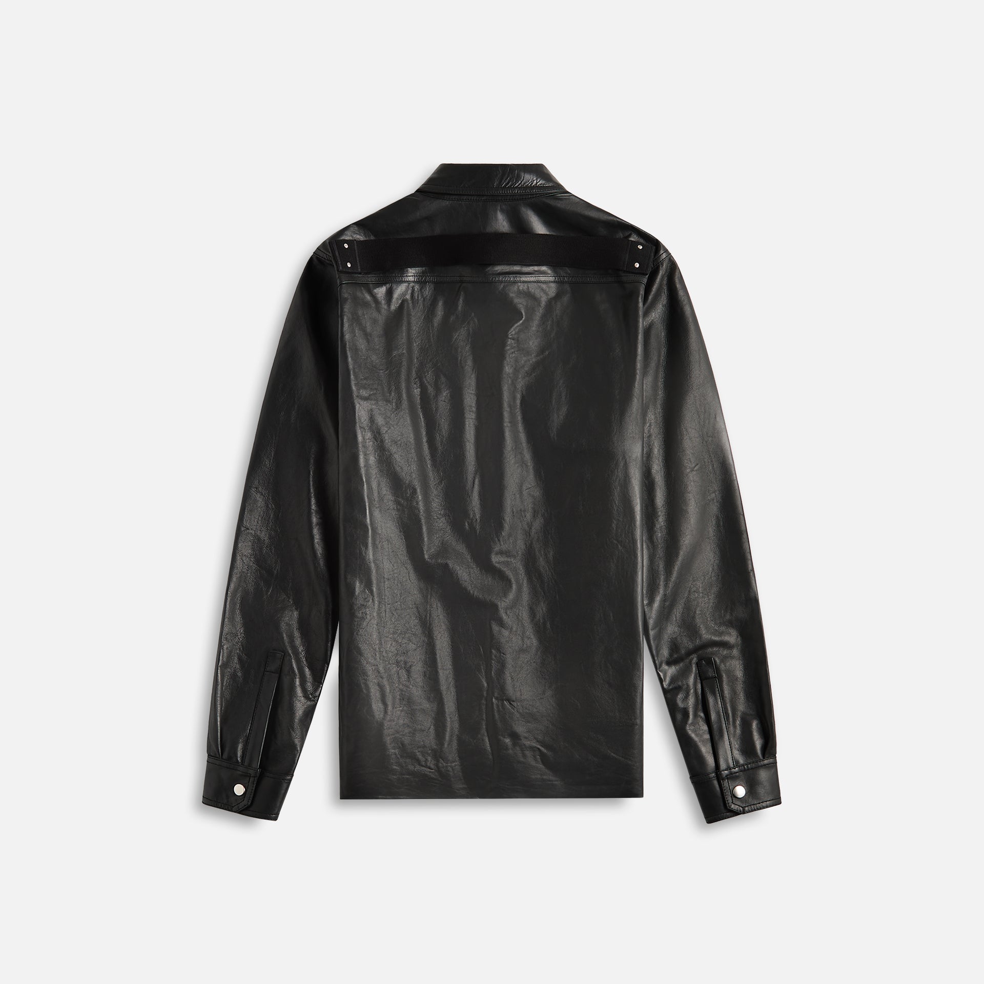 Rick Owens Giacca In Pelle Outershirt - Black