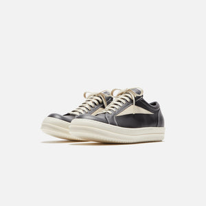 Rick Owens Vintage Sneakers Scarpe In Pelle - Black / Milk / Milk