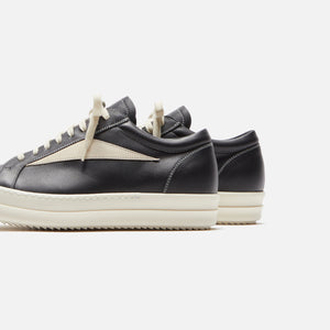 Rick Owens Vintage Sneakers Scarpe In Pelle - Black / Milk / Milk