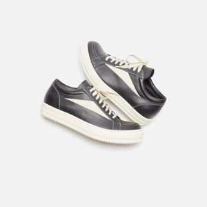 Rick Owens Vintage Sneakers Scarpe In Pelle - Black / Milk / Milk