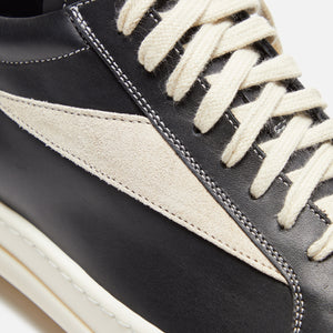 Rick Owens Vintage Sneakers Scarpe In Pelle - Black / Milk / Milk