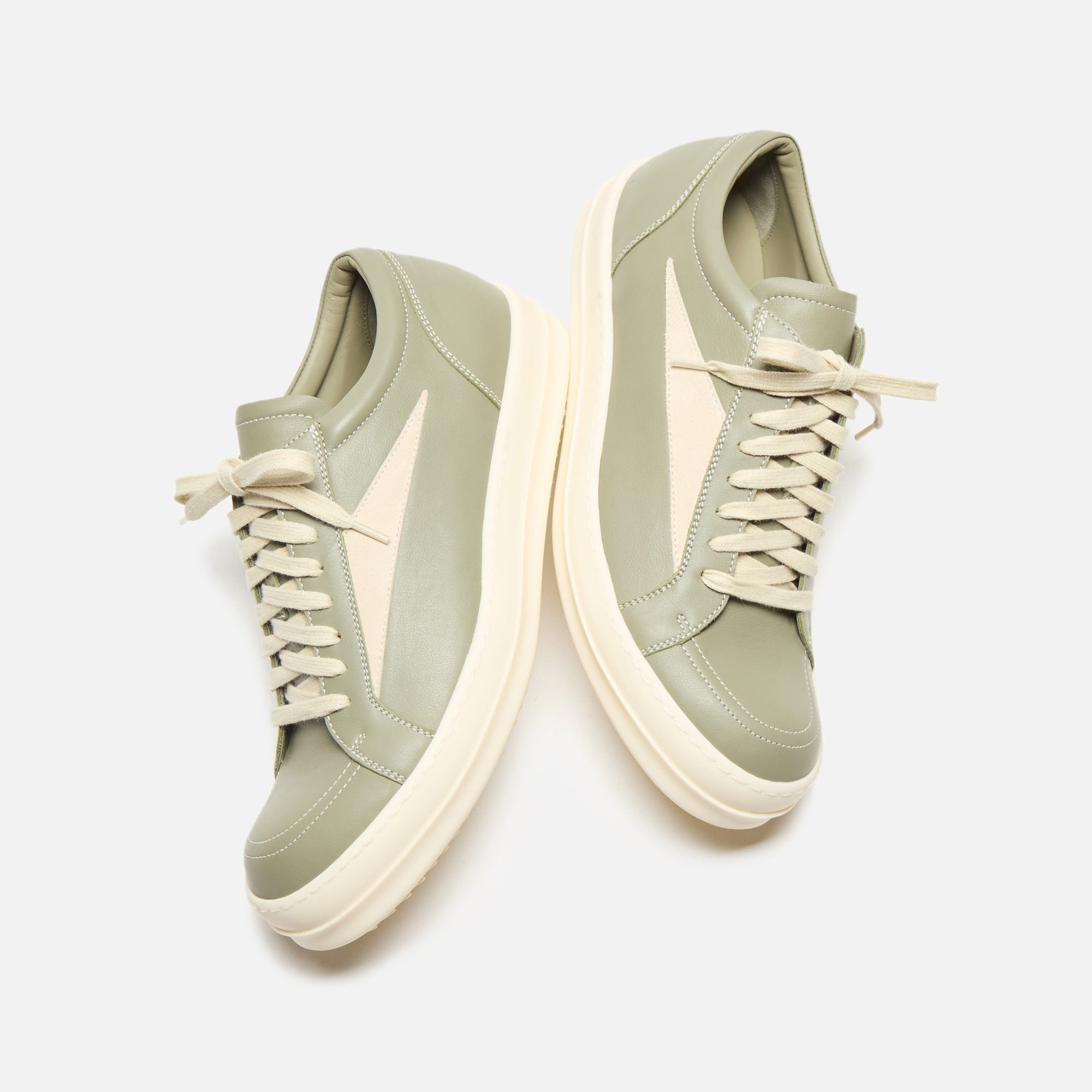 Rick Owens Vintage Sneaker - Scarpe In Pelle Celadon / Milk