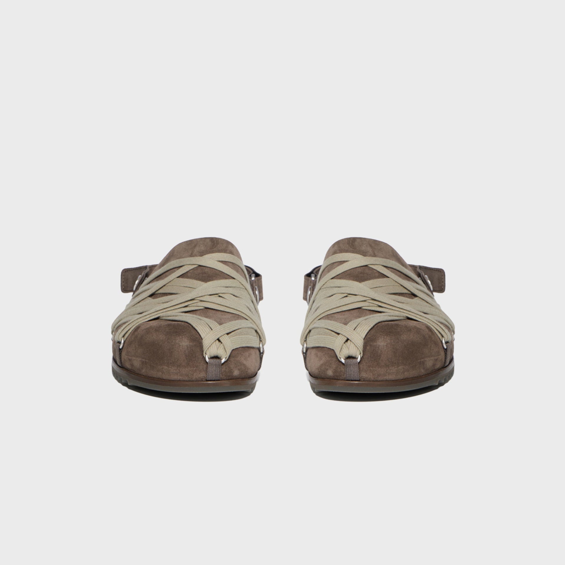 Rick Owens Megalace Mules - Granola Dust