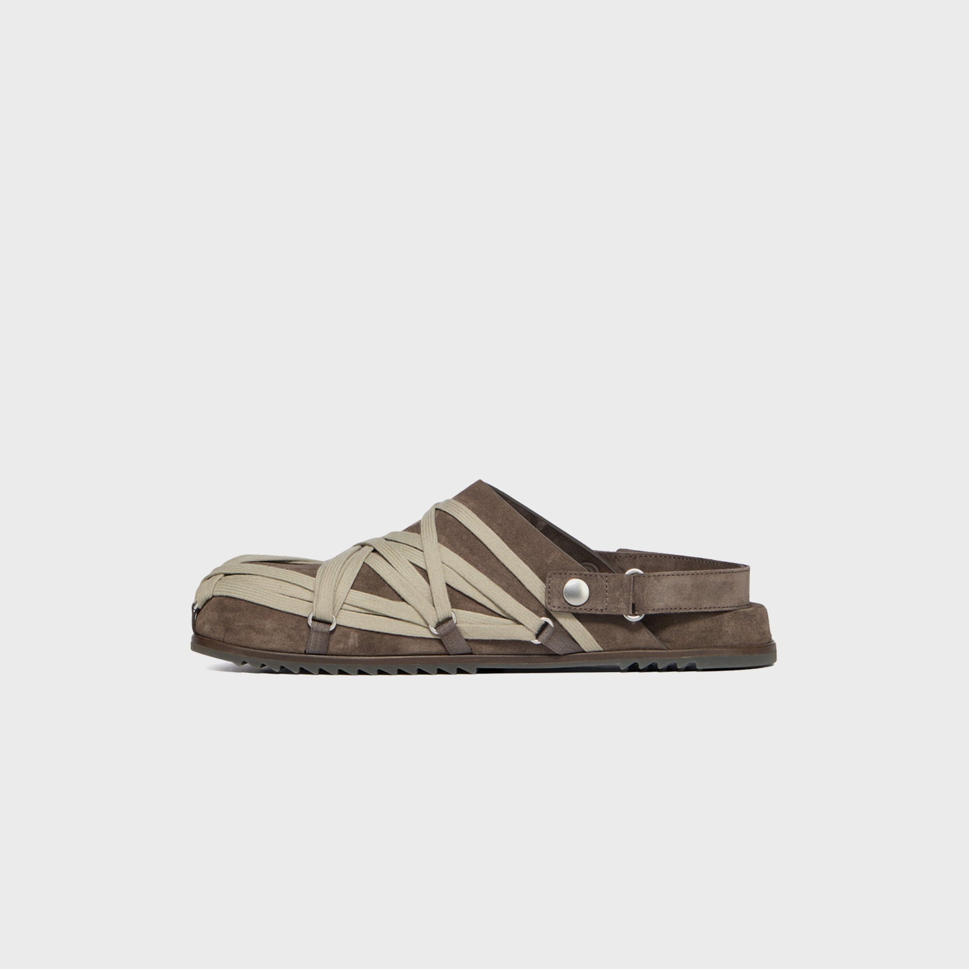 Rick Owens Megalace Mules - Granola Dust