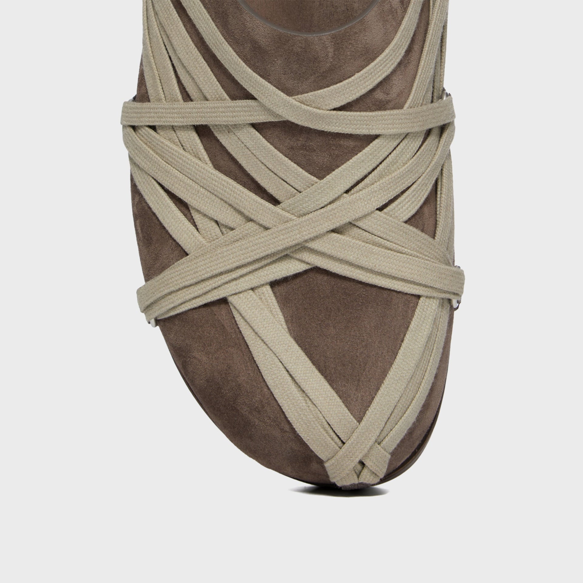Rick Owens Megalace Mules - Granola Dust