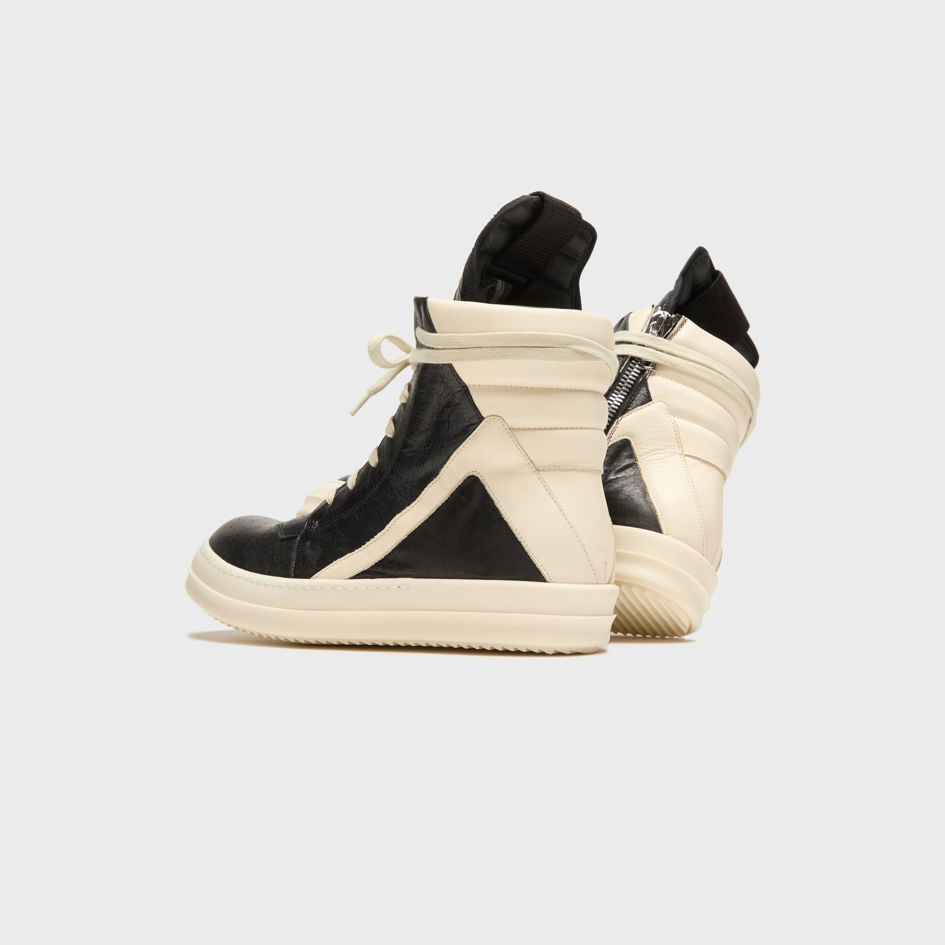 Rick Owens Concordians Geobasket - Pelle Black / Milk / Milk