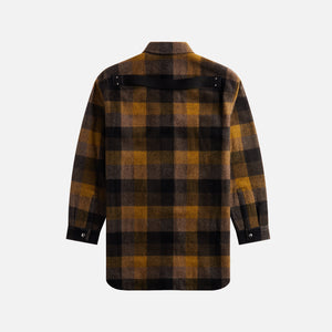 Rick Owens Oversized Outershirt - Honey Plaid