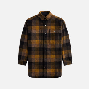 Rick Owens Oversized Outershirt - Honey Plaid