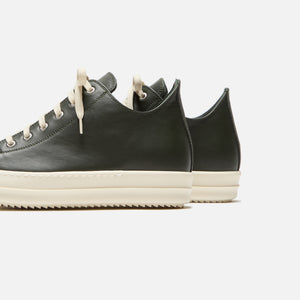 Rick Owens Scarpe Leather Sneakers - Forest / Milk