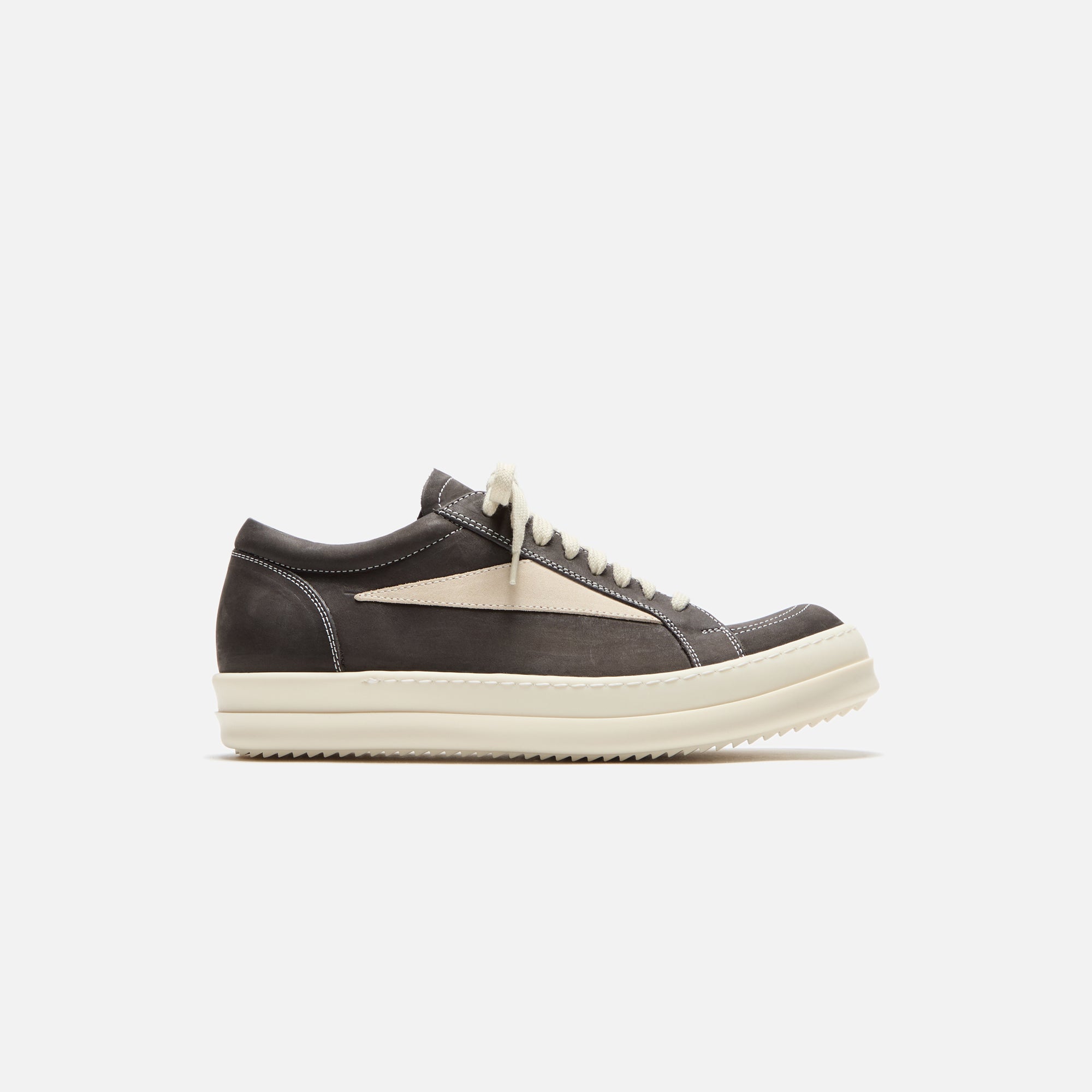 RICK OWENS ニーカー Rick Owens Leather Low Sneakers | Black/milk/milk | SVD USA