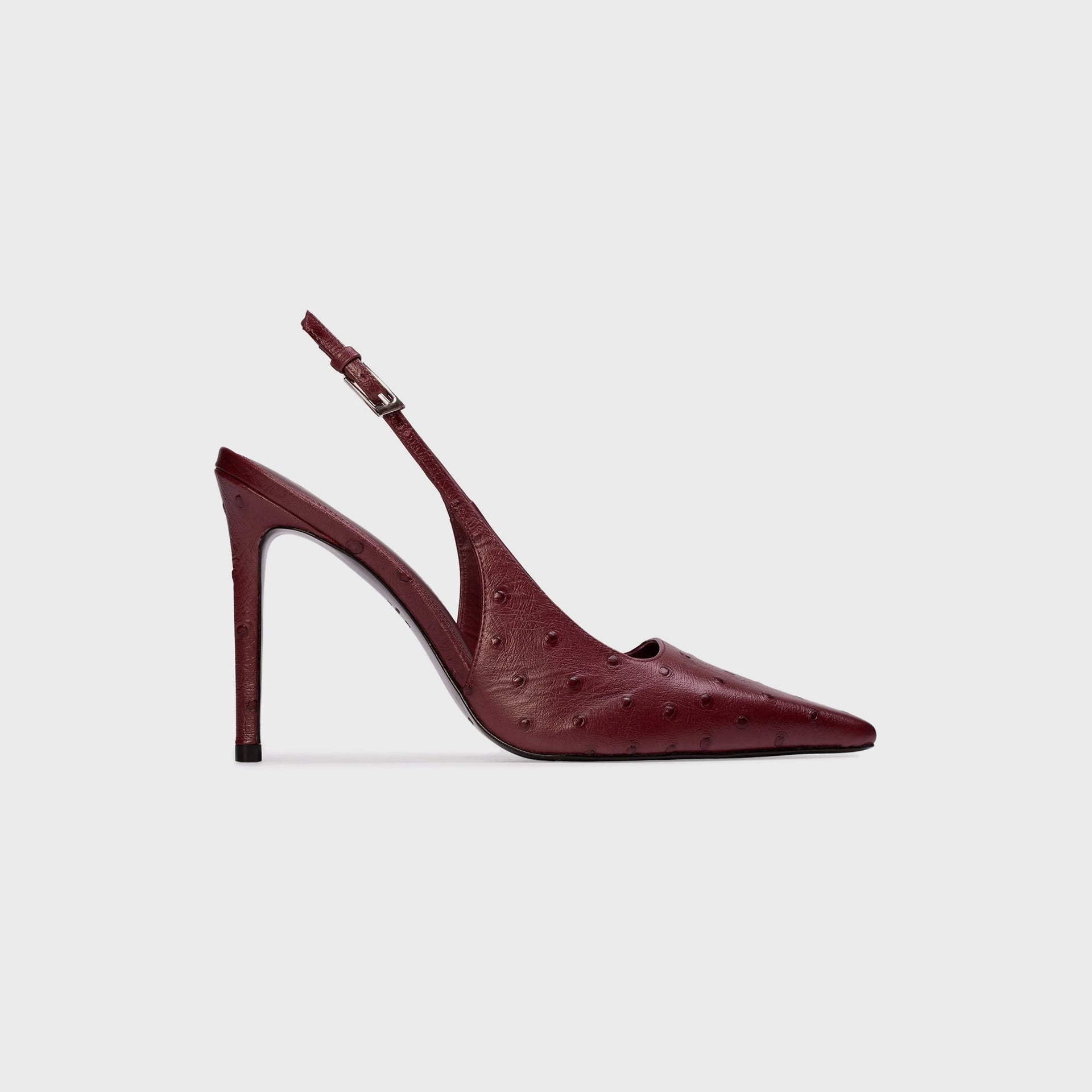 Black Suede Studio Lainey 100 - Black Ostrich Leather