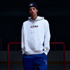 Kith for the New York Rangers Hat Trick Nelson Hoodie - Light Heather Grey PH