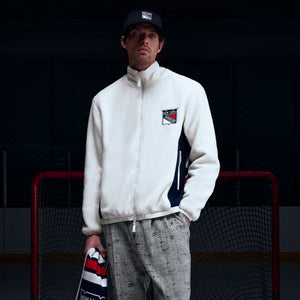 Kith for the New York Rangers Polar Fleece Full Zip - Sandrift