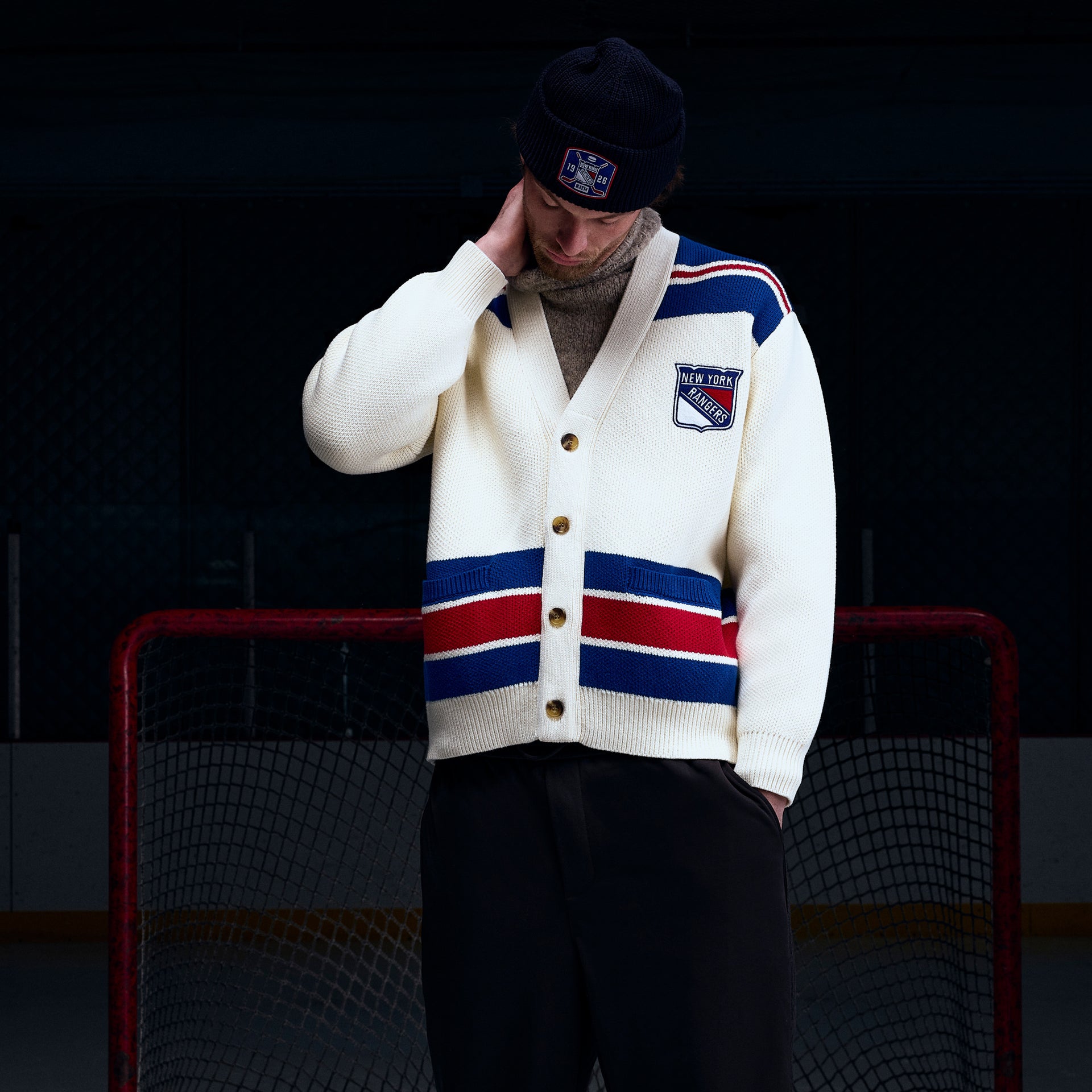 Kith for the New York Rangers Cypress Cardigan - Sandrift