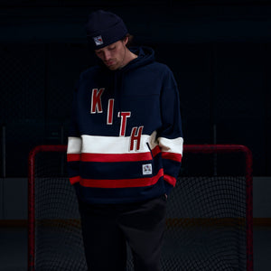 Kith for the New York Rangers Skewed Delk Hoodie - Nocturnal PH