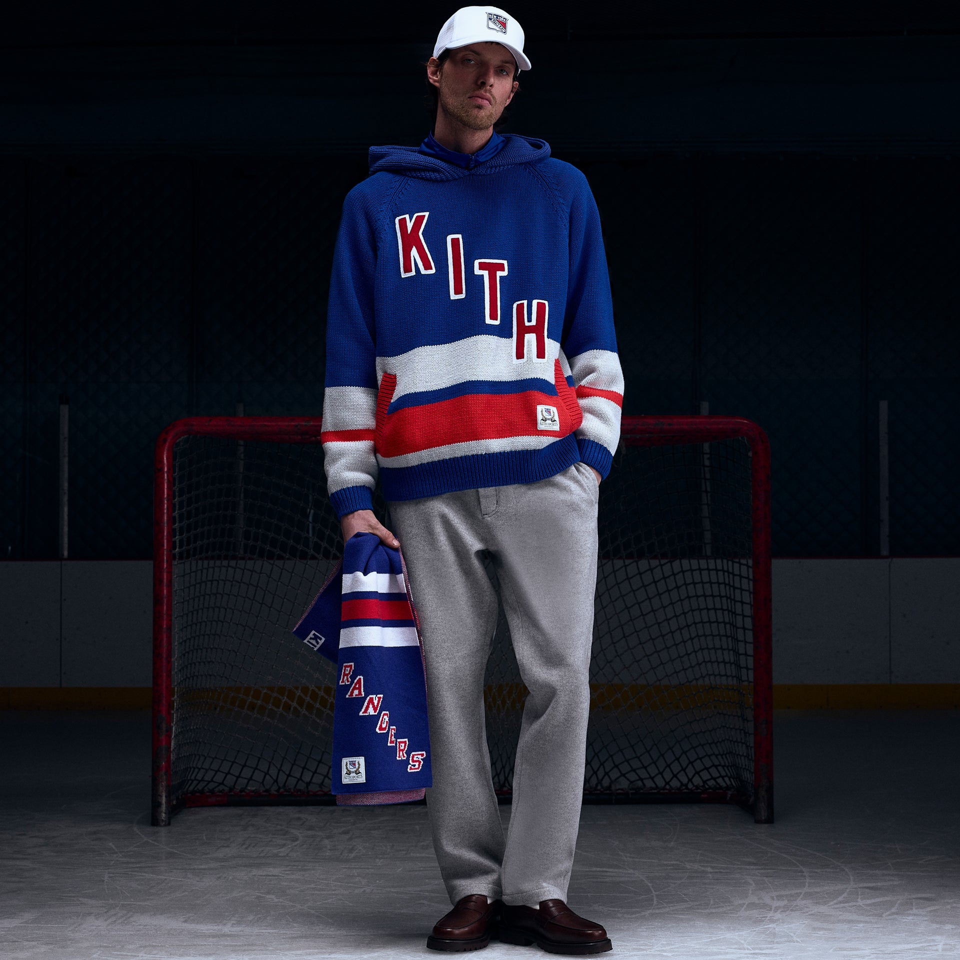 Kith for the New York Rangers Hooded Delk Sweater - Cyclone