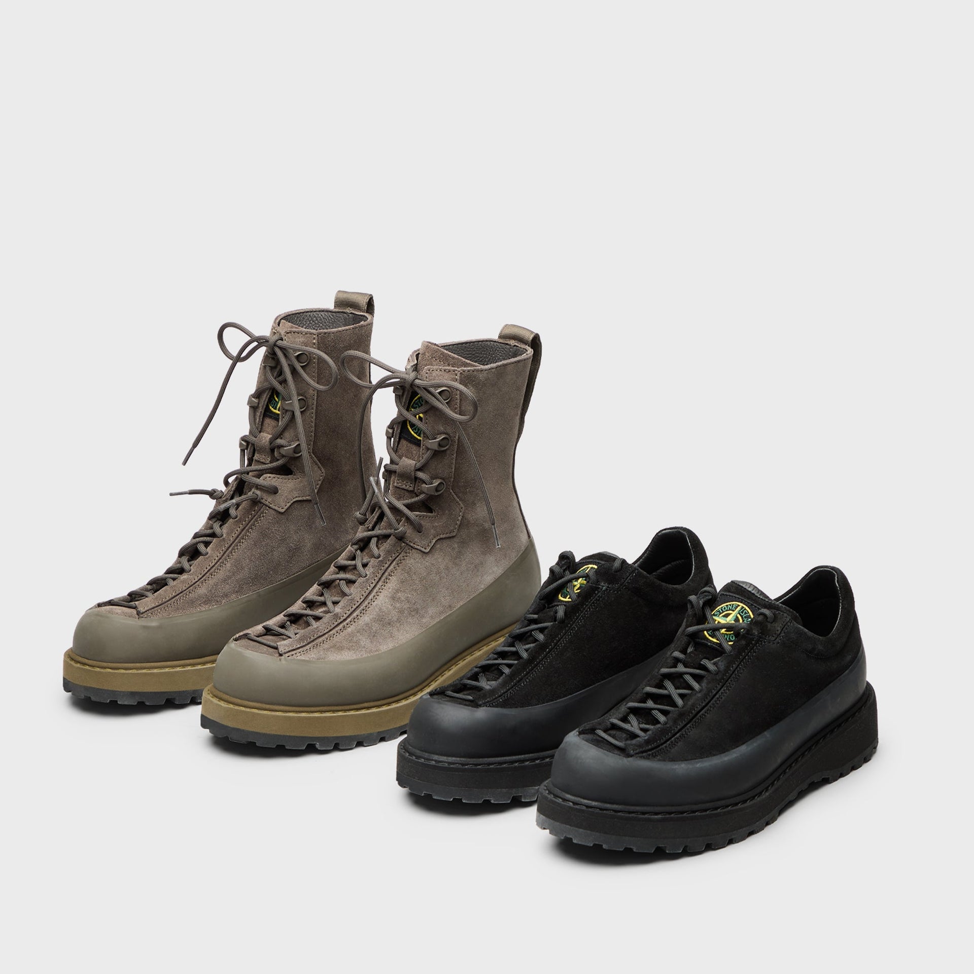 Stone Island Suede Shoes - Military Green