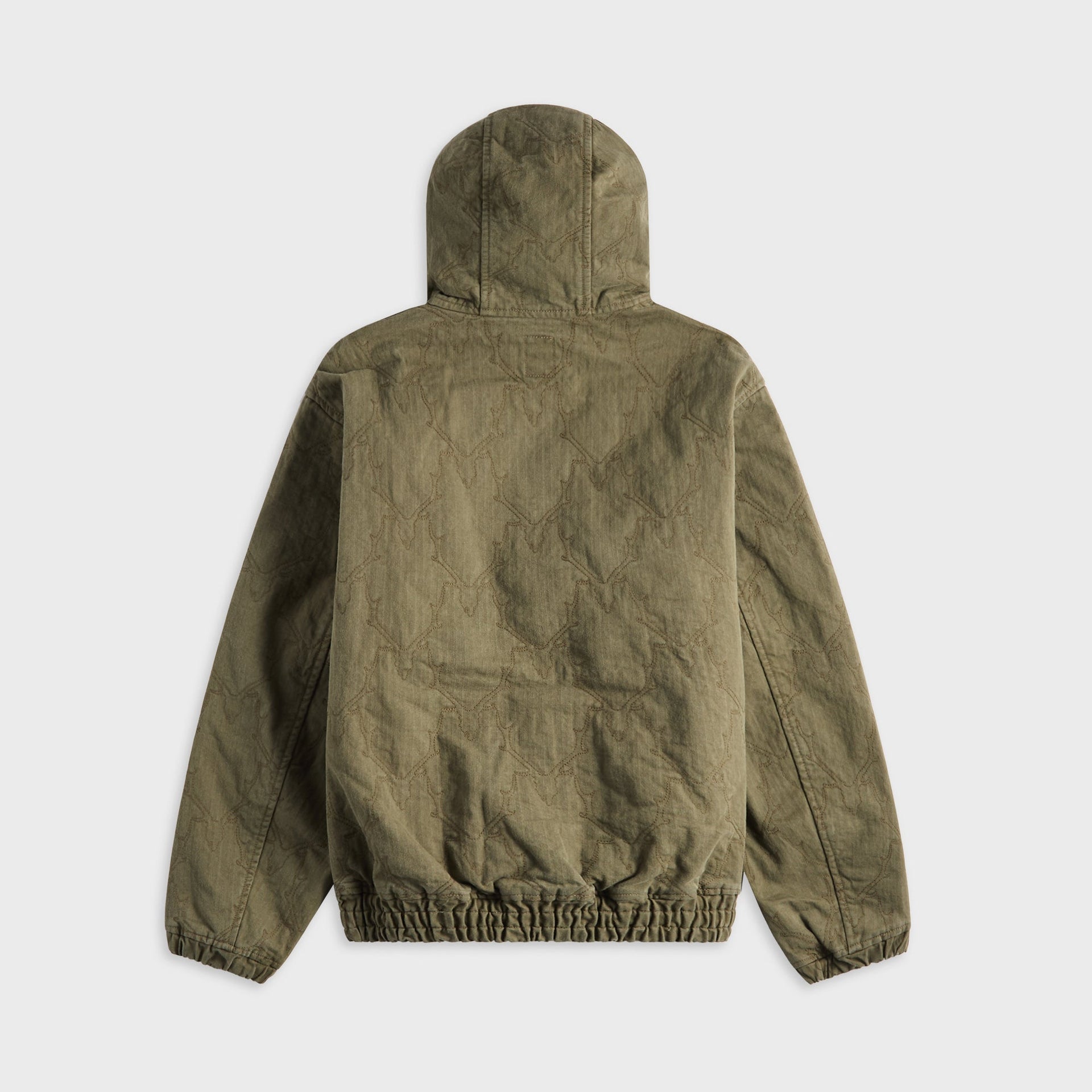 South2 West8 Zipped Work Hoody - Skull Quilting / Herringbone