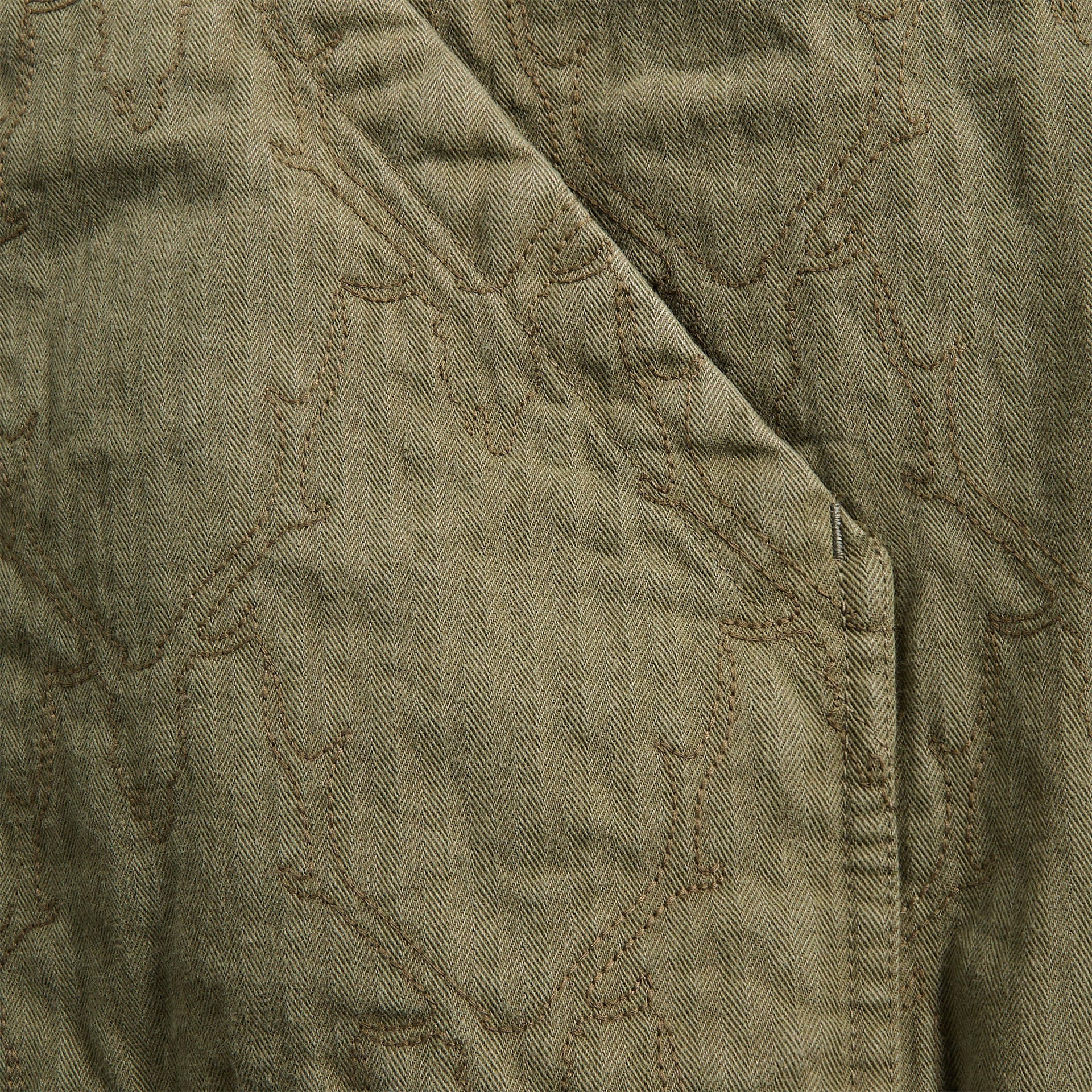 South2 West8 Zipped Work Hoody - Skull Quilting / Herringbone