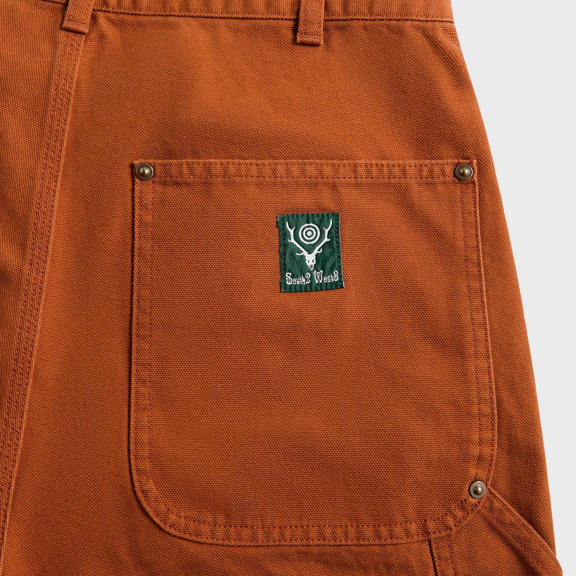 South2 West8 Double Knee Cotton Canvas Painter Pant - Brick