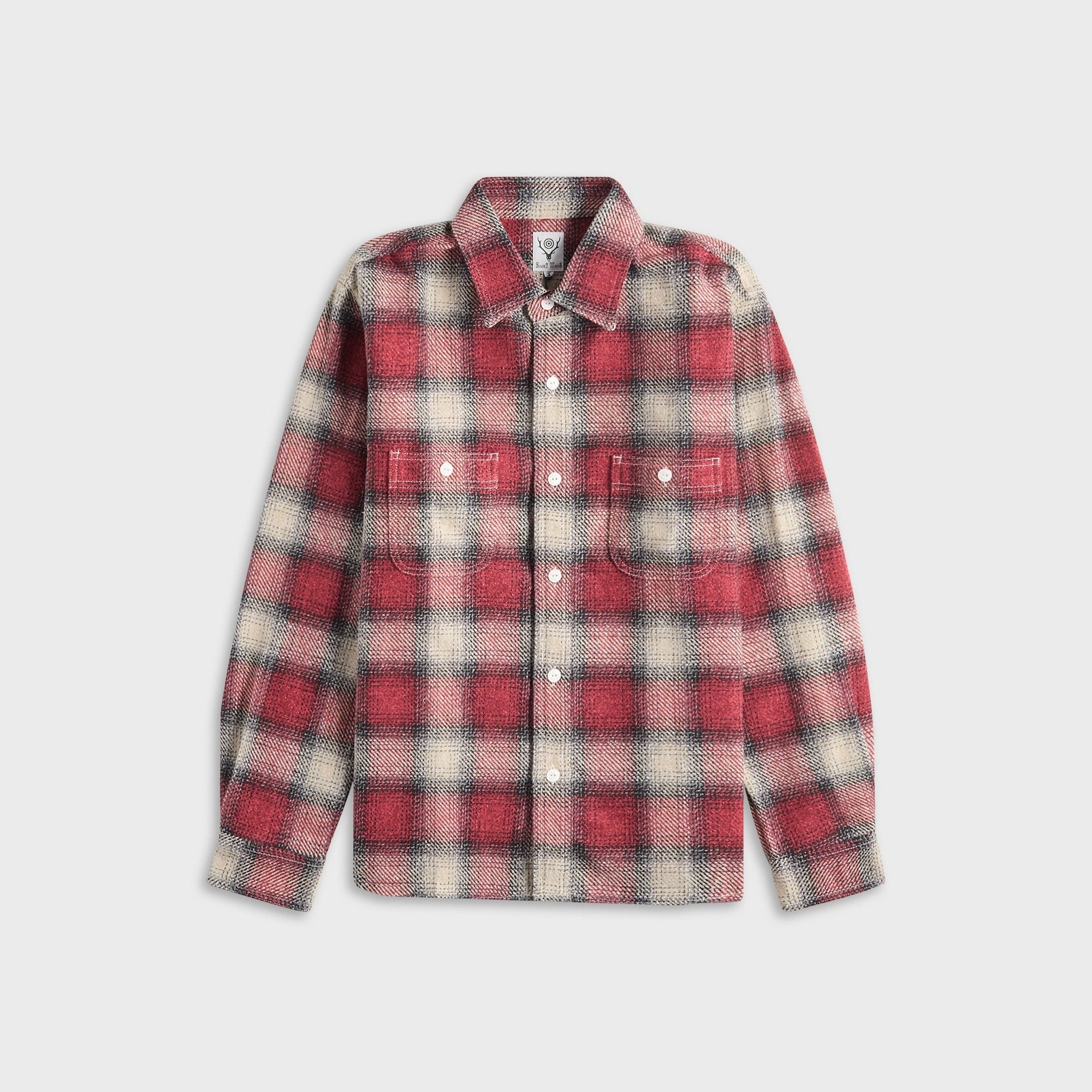 South2 West8 TC Jazz Nep Plaid Work Shirt - Red