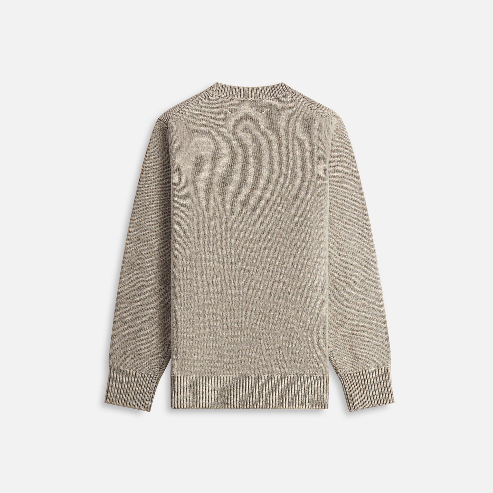 Maison Margiela 5-Gauge Shetland Crewneck Sweater - Beige / Light Grey