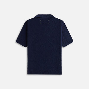 Maison Margiela 7-Gauge Nostalgic Boucle Polo - Blue