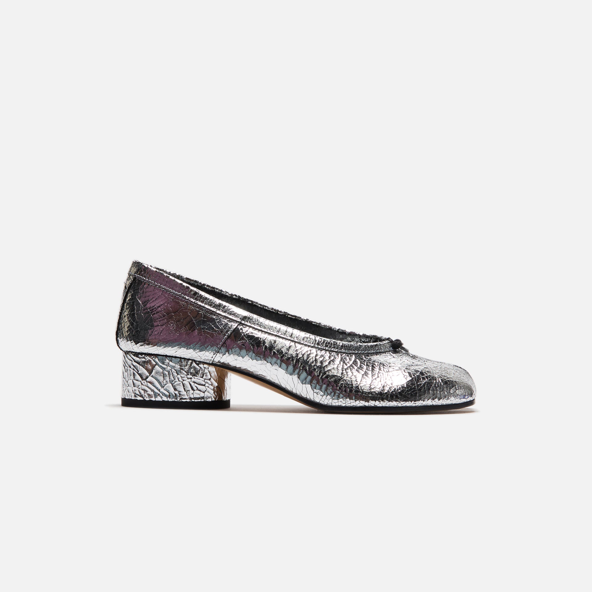 Maison Margiela Tabi New Ballerina Flats - Broken Mirror Silver