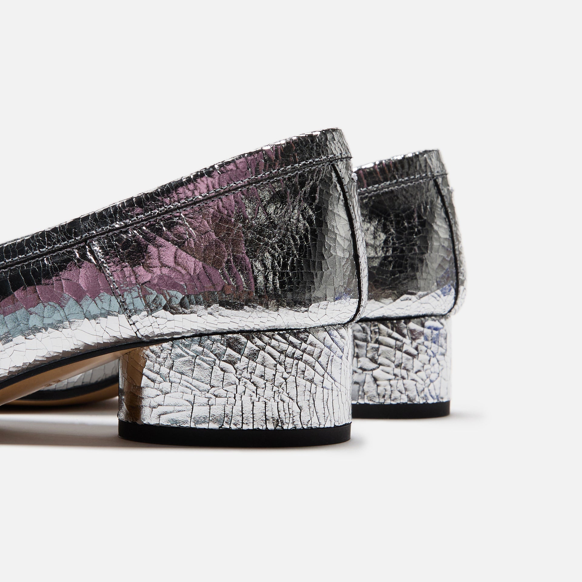 Maison Margiela Tabi New Ballerina Flats - Broken Mirror Silver