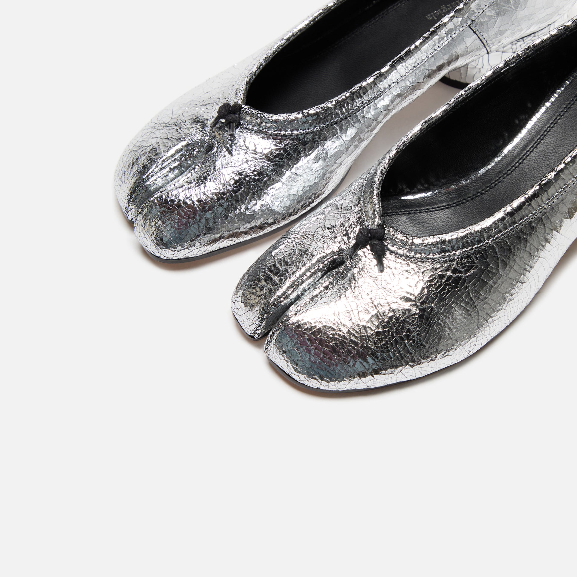 Maison Margiela Tabi New Ballerina Flats - Broken Mirror Silver