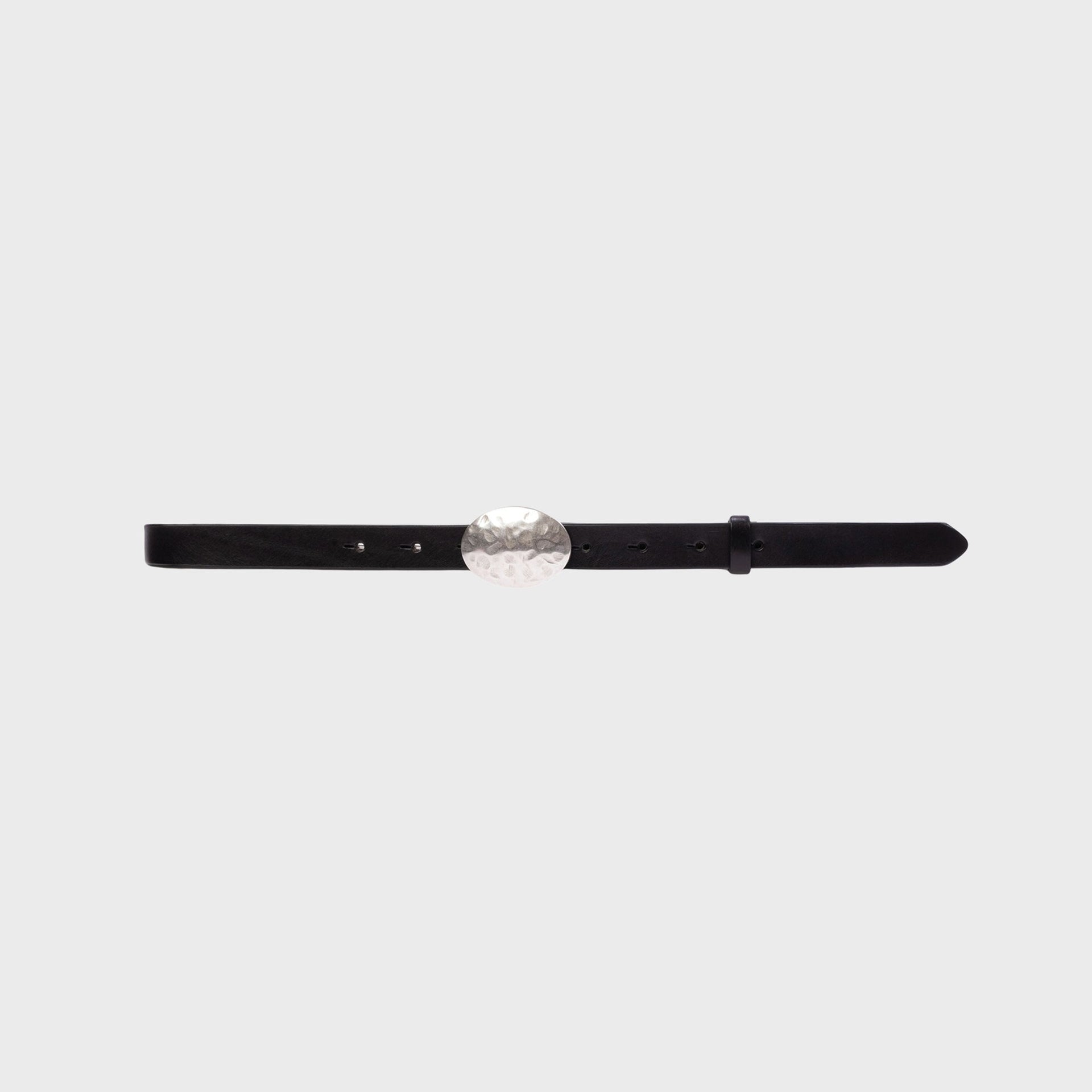 Black Suede Studio Sable Belt - Black / Silver