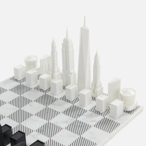 Skyline Chess New York Addition with Marble Board - White / Black