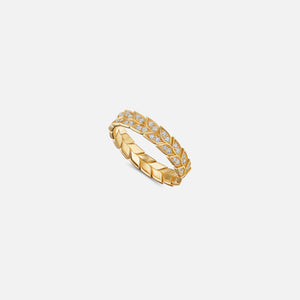 VL Cepher Secale Ring with Diamonds - Yellow Gold