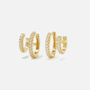 SHASHI Katerina Double Earrings - Gold