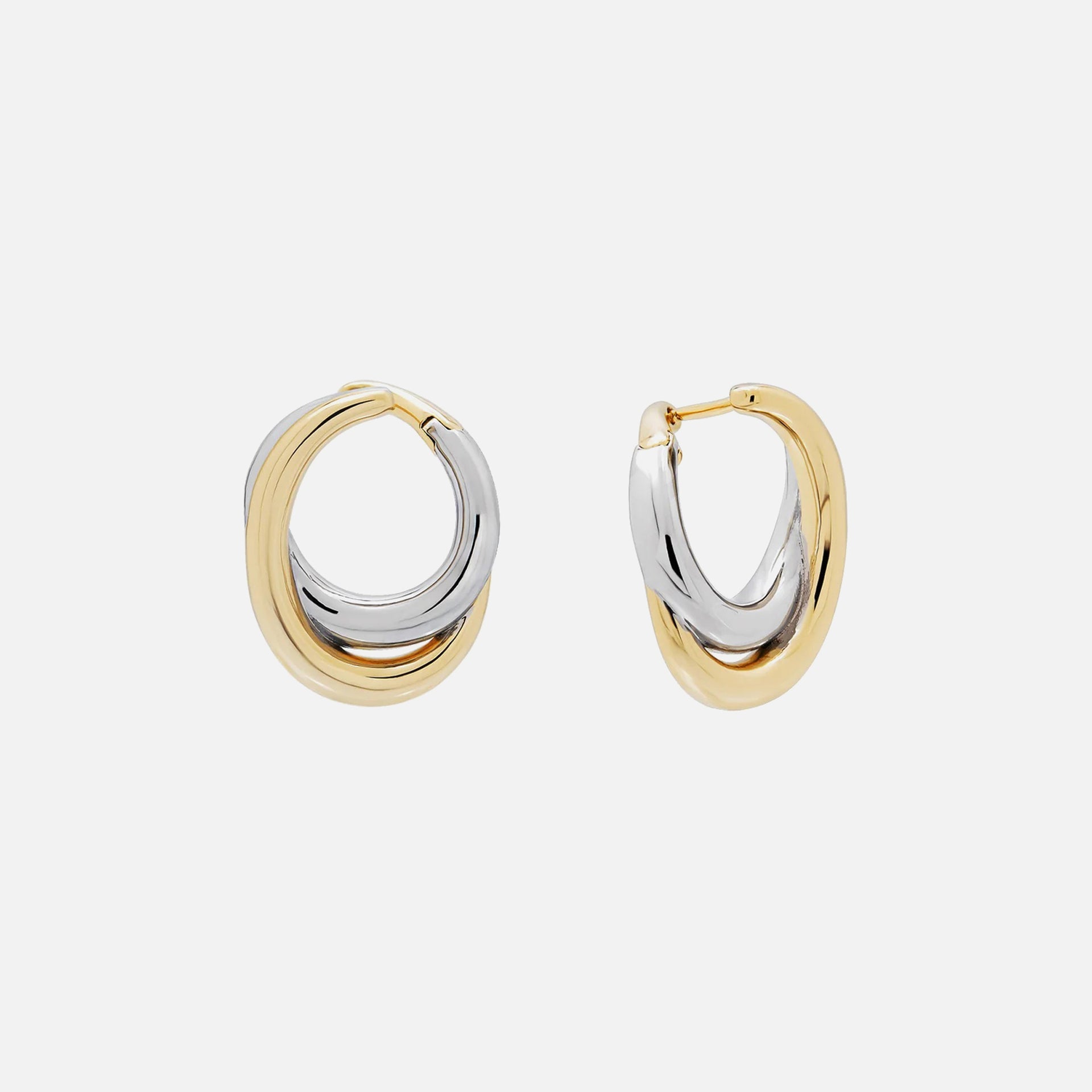 SHASHI Cassie Two-Toned Earring - Gold / Silver