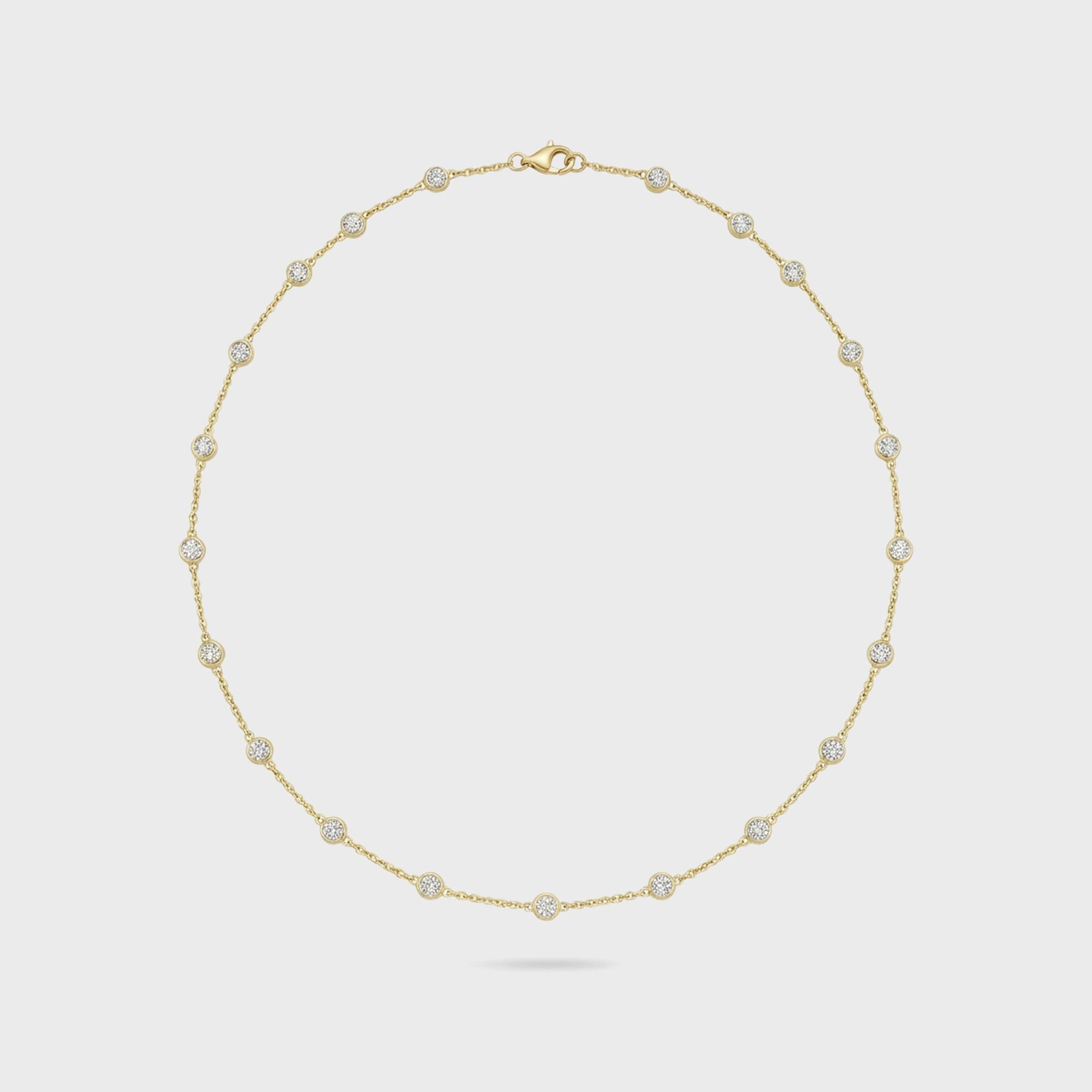 Shashi Diamond Station Necklace - Gold