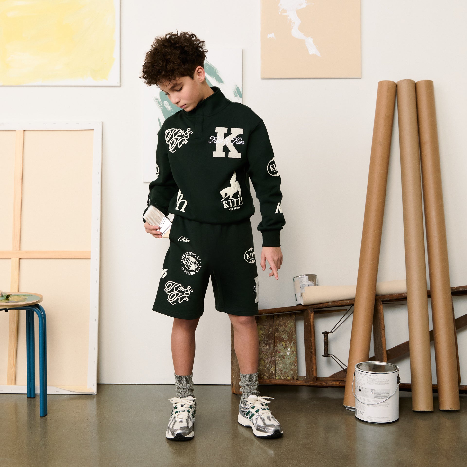 Kith Kids Logo Nelson Short - Stadium