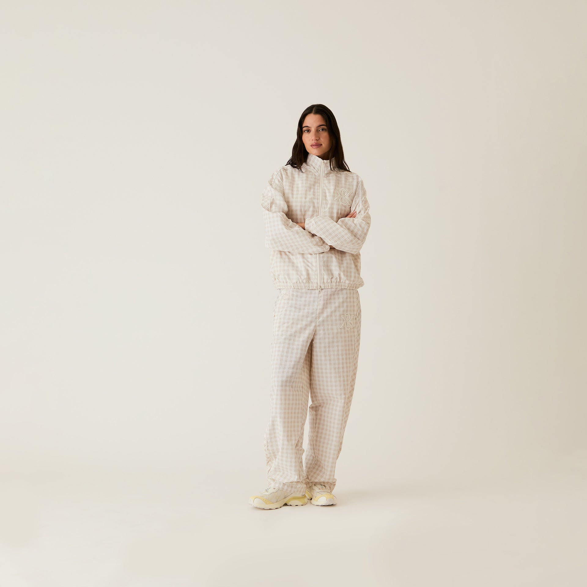 Kith Women Azariah Check Track Jacket-  White