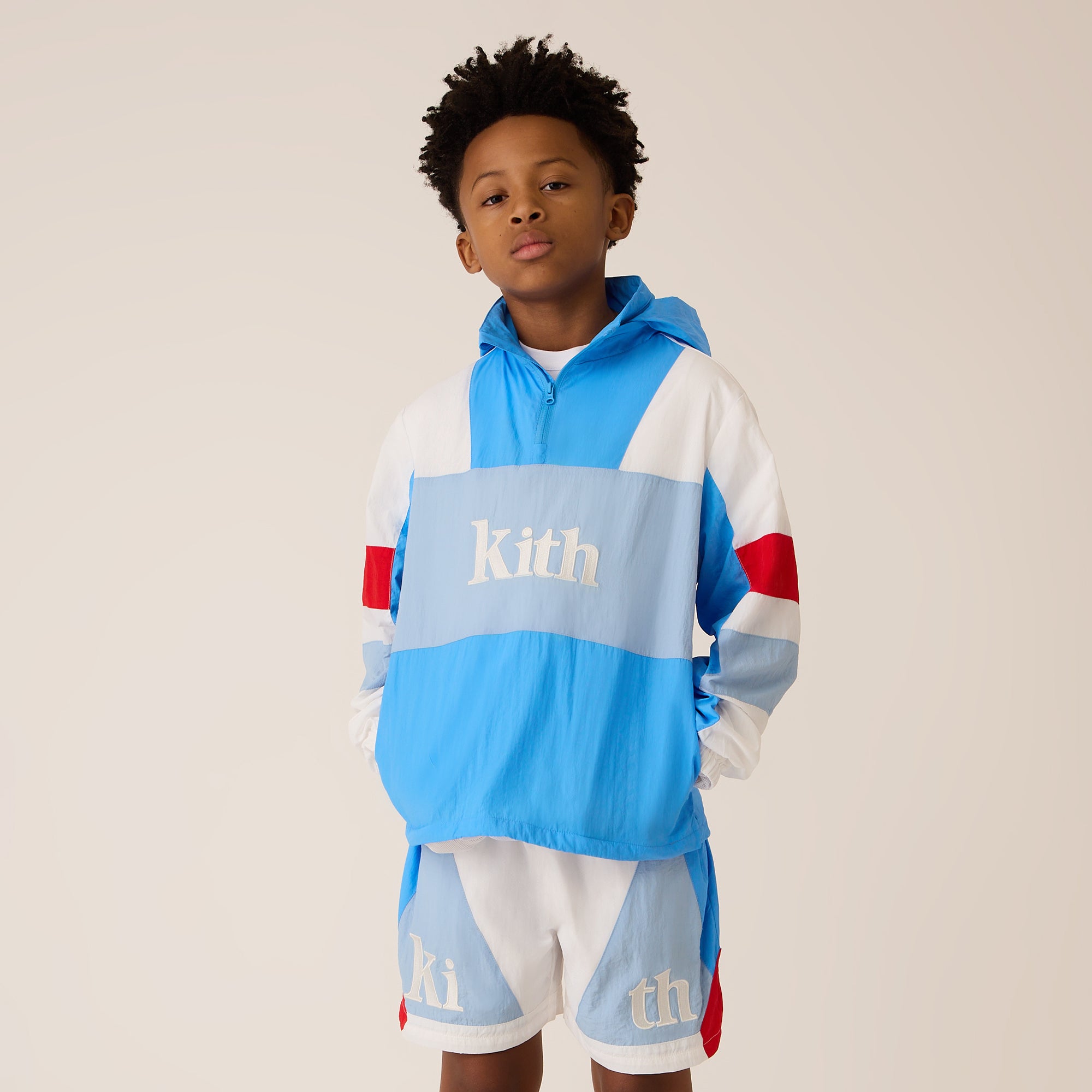 Kith Kids Harrison Pullover Jacket - Celeste