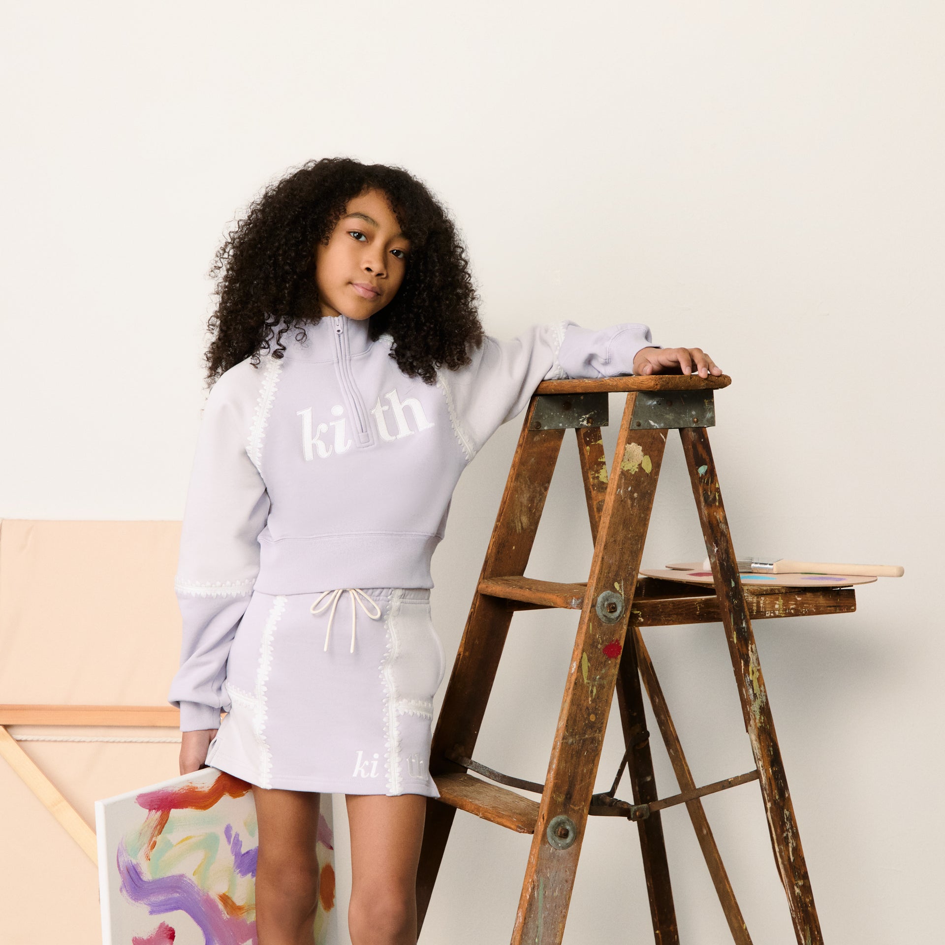 Kith Kids Color-Blocked Vale Fallon Quarter Zip - Echo