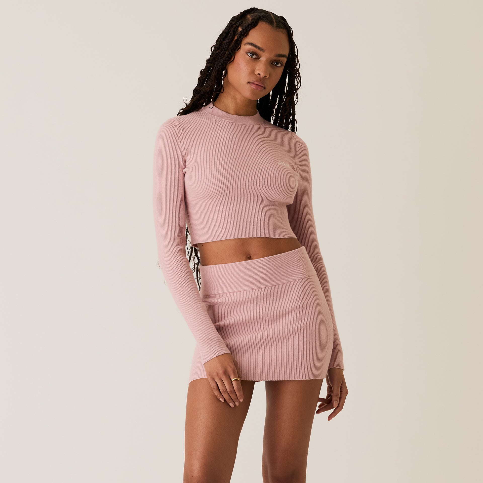 Kith Women Sloane Cropped Rib Sweater - Syringa