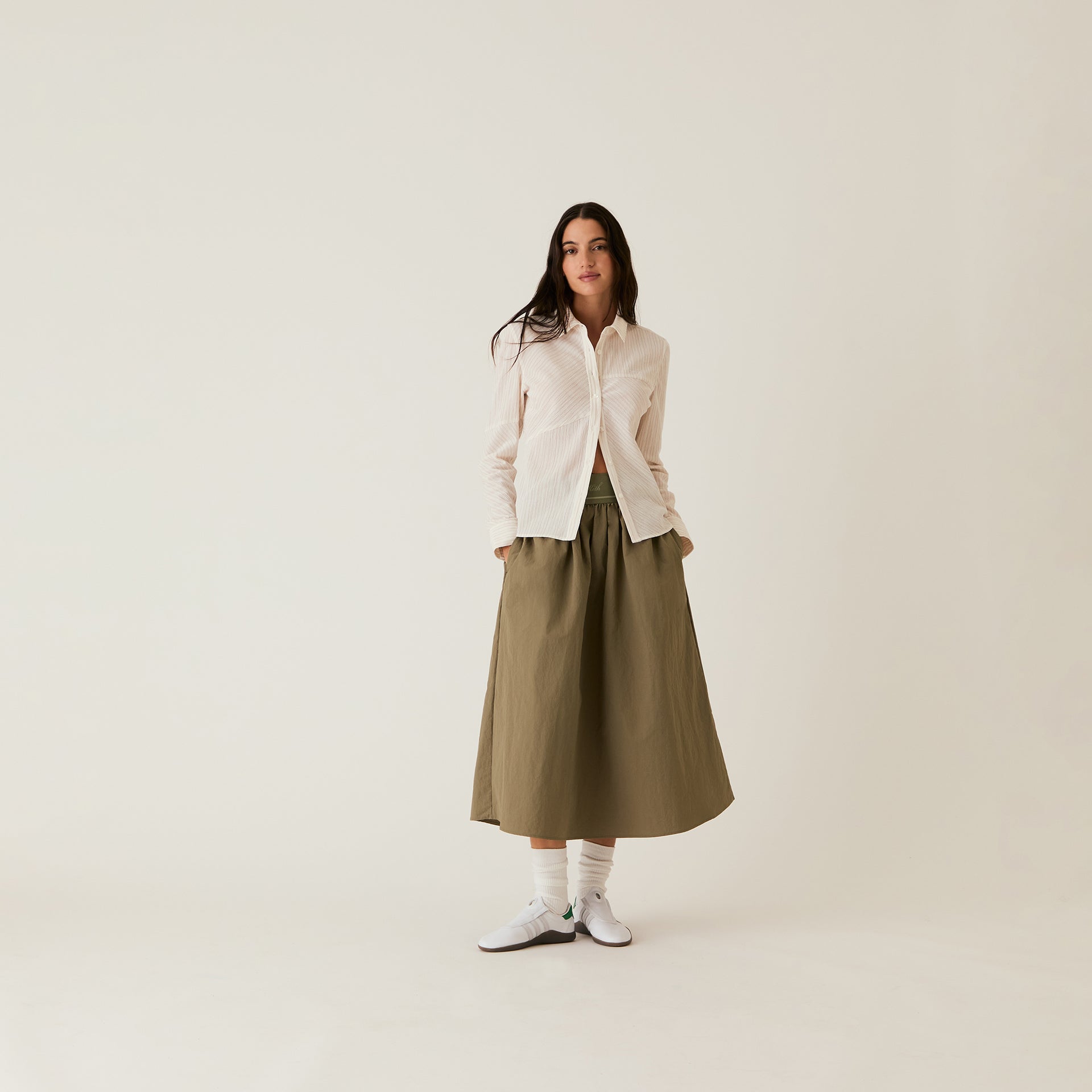 Kith Women Nadine Nylon Maxi Skirt - Canopy