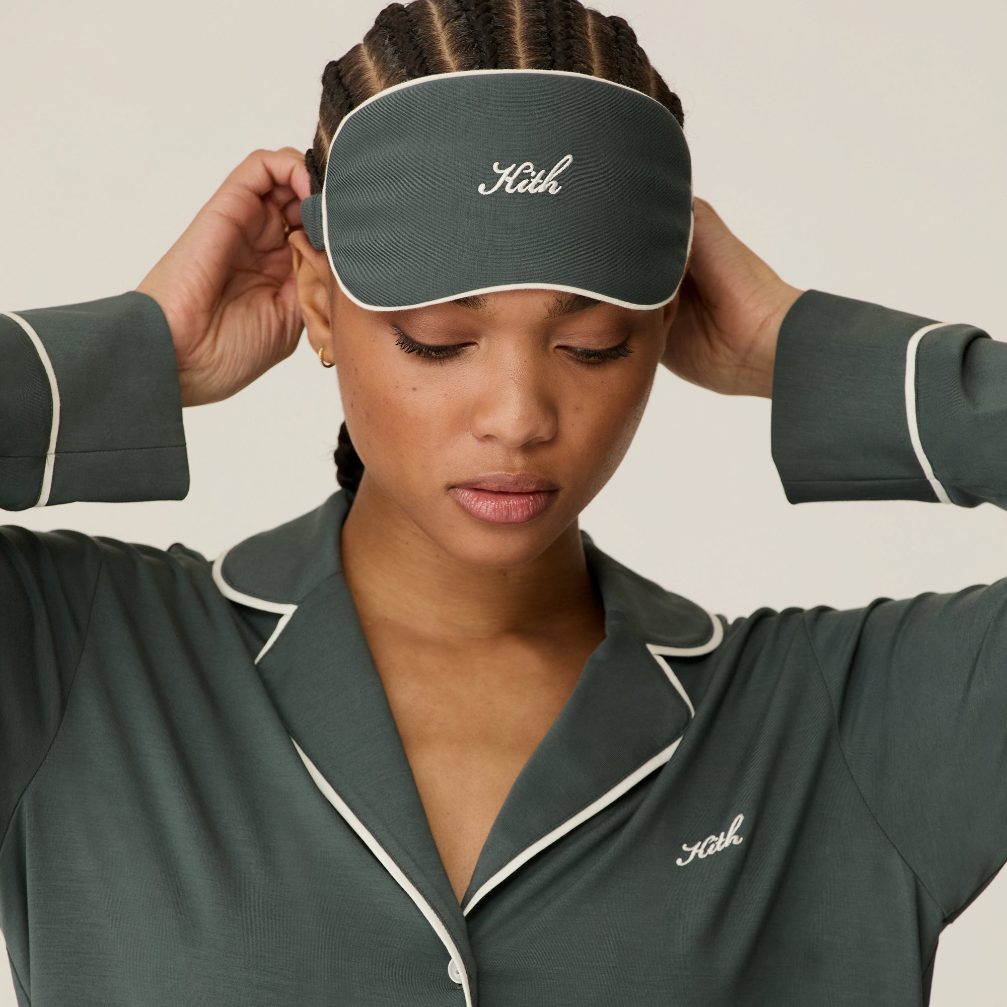 kith women ロンパース Kith Women Crest Monogram Pajama Set - Black