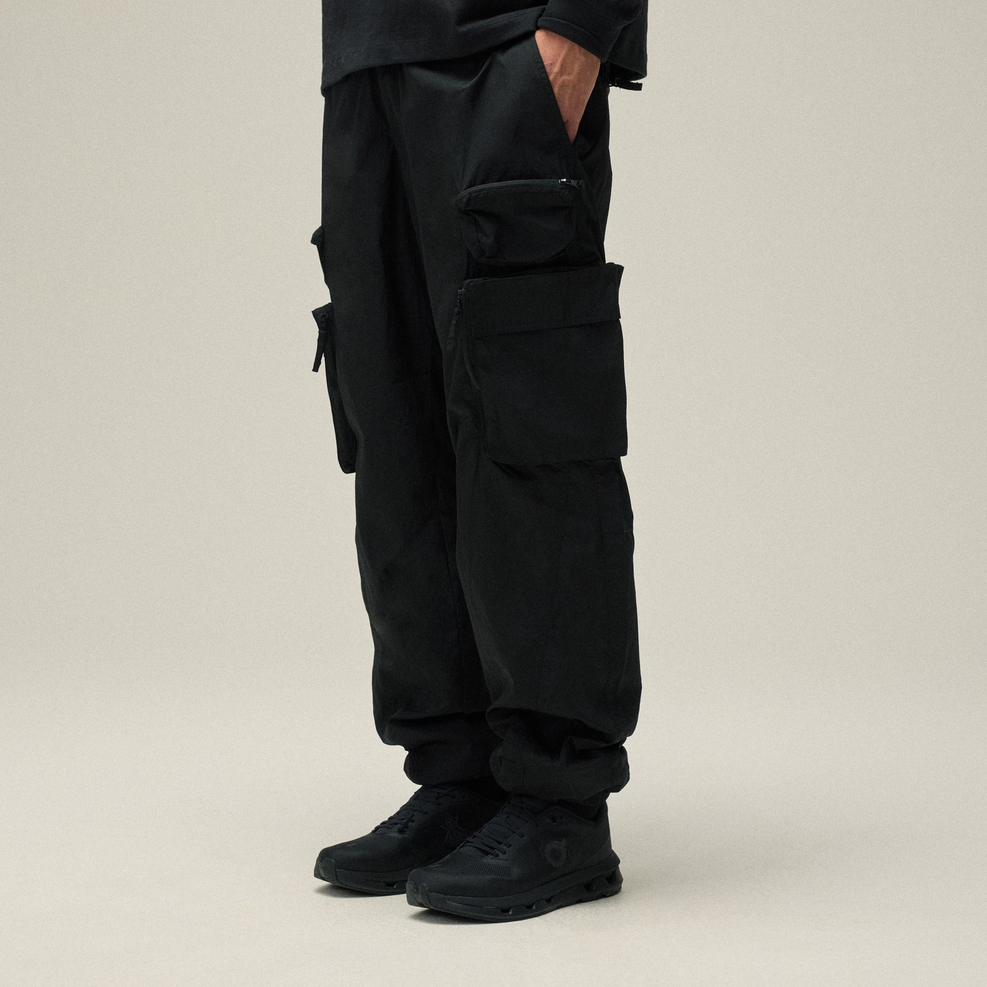 Kith Wrinkle Nylon Chauncey Cargo Pant - Black