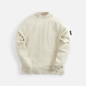 Stone Island Fill Rib Pure Wool Mock Neck Knit - Plaster – Kith